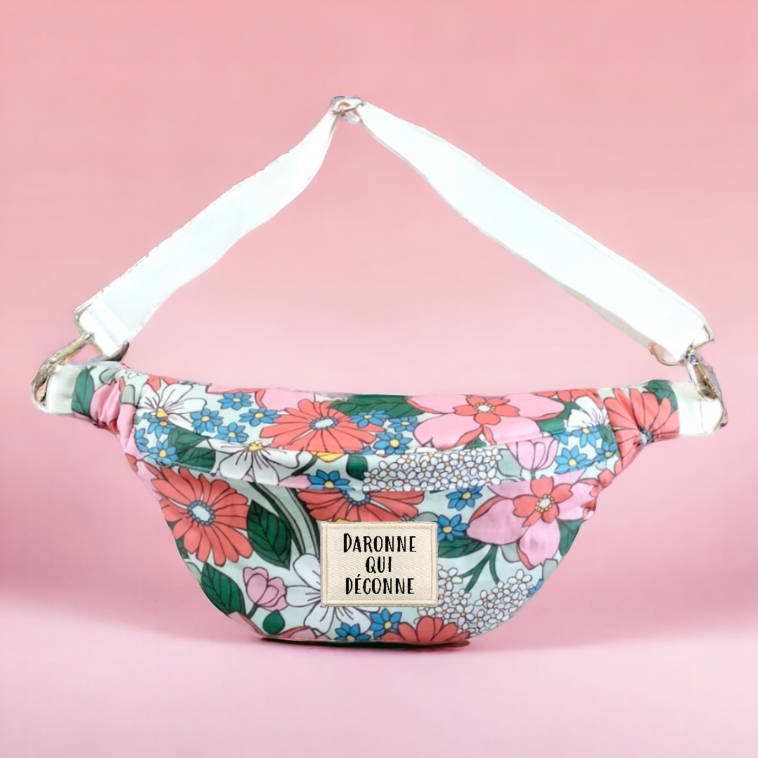 Collab Popotinandco / BANANA-BLABLA fleurie Taille L + 1 PATCH-BLABLA