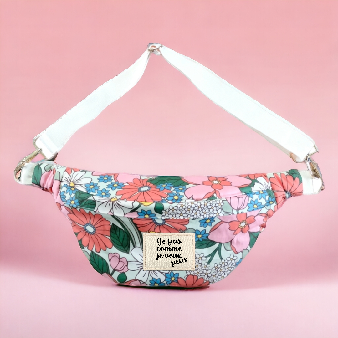 Collab Popotinandco / BANANA-BLABLA fleurie Taille L + 1 PATCH-BLABLA