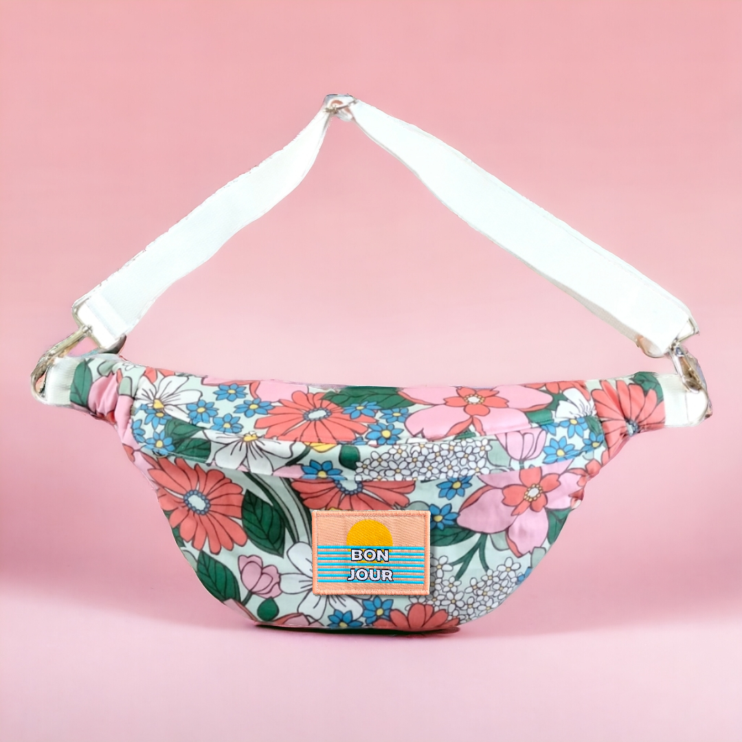 Collab Popotinandco / BANANA-BLABLA fleurie Taille L + 1 PATCH-BLABLA
